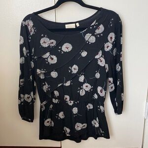 Deletta Peplum Long Sleeve Top